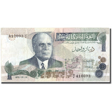 Billete, 1 Dinar, 1973, Túnez, 1973-10-15, KM:70, BC+