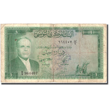 Geldschein, Tunesien, 1 Dinar, KM:58, S