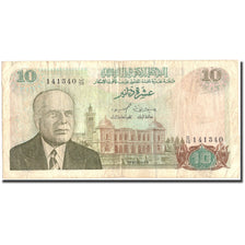 Banknote, Tunisia, 10 Dinars, 1980, 1980-10-15, KM:76, VG(8-10)