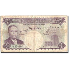 Geldschein, Tunesien, 1/2 Dinar, KM:57, S+