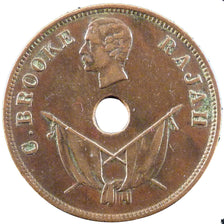 SARAWAK, Cent, 1892, Heaton, KM #7, AU(50-53), Copper, 9.20