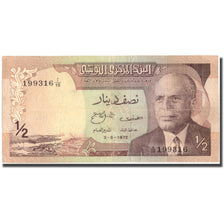 Banknote, Tunisia, 1/2 Dinar, 1972, 1972-08-03, KM:66a, VF(30-35)