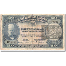 Geldschein, Albania, 20 Franka Ari, KM:12b, S