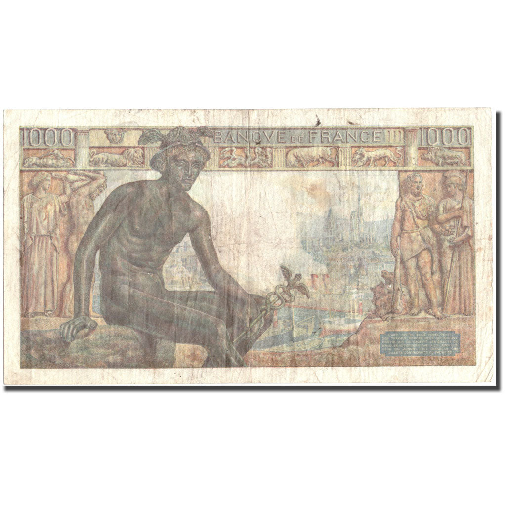 France, 1000 Francs, 1 000 F 1942-1943 ''Déesse Déméter'', 1942, 1942-11-19