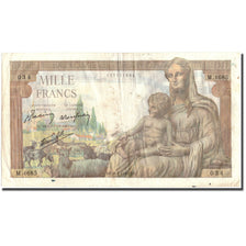 France, 1000 Francs, 1 000 F 1942-1943 ''Déesse Déméter'', 1943, 1943-04-08