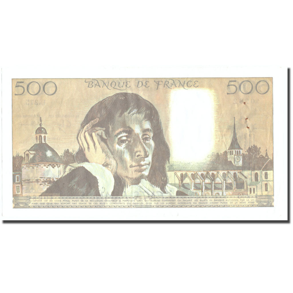 Francia, 500 Francs, 500 F 1968-1993 ''Pascal'', 1988, 1988-03-03, EBC
