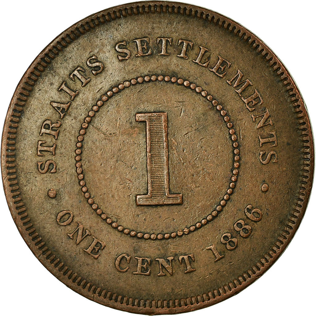 Coin, Straits Settlements, Victoria, Cent, 1886, AU(50-53), Bronze, KM:9a