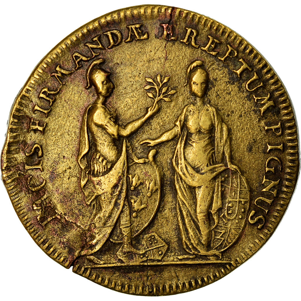 Francia, Token, Louis XV, Prise de Fontarabie, History, BB, Rame