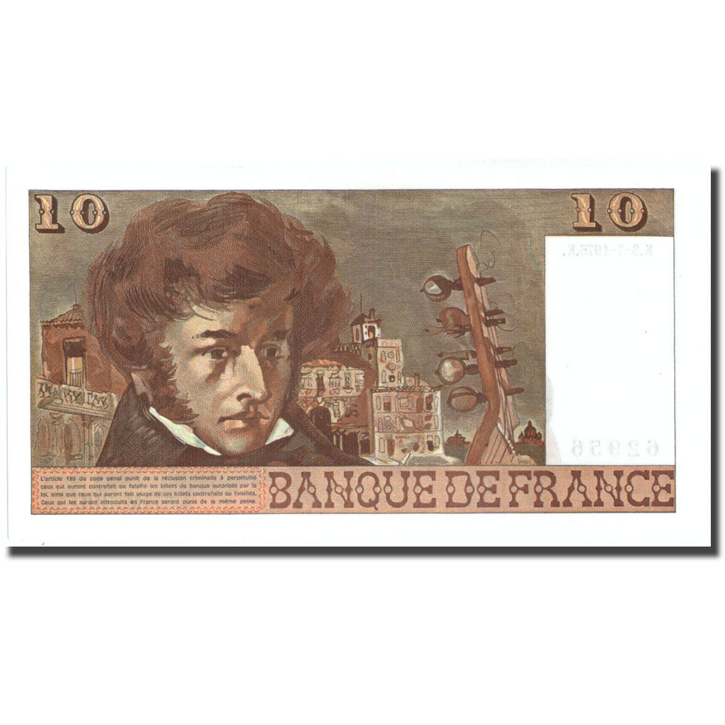 France, 10 Francs, 10 F 1972-1978 ''Berlioz'', 1975, 1975-07-03, SUP+