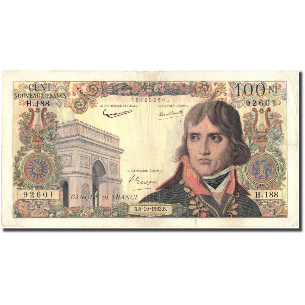 France, 100 Nouveaux Francs, 100 NF 1959-1964 ''Bonaparte'', 1962, 1962-10-04