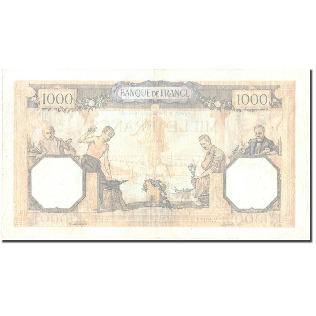Frankreich, 1000 Francs, 1 000 F 1927-1940 ''Cérès et Mercure'', 1939