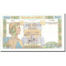 France, 500 Francs, 500 F 1940-1944 ''La Paix'', 1940, 1940-12-19, TB+