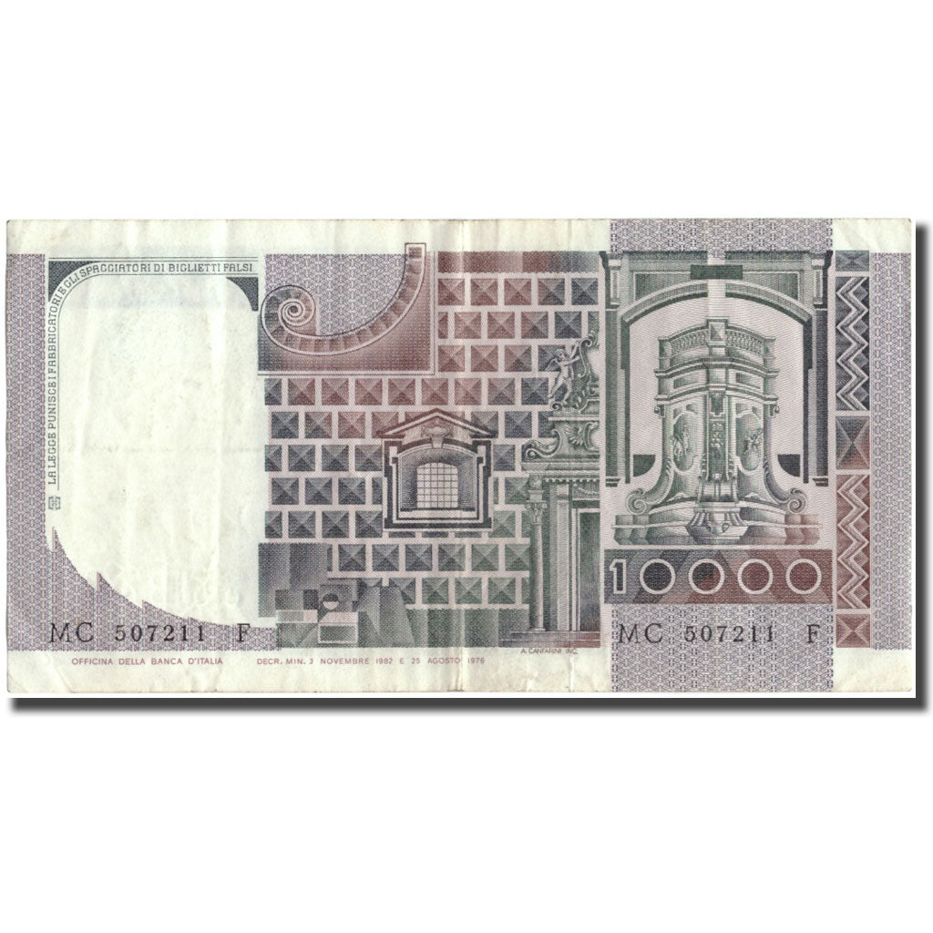 Banknote, Italy, 10,000 Lire, 1982, 1982, KM:106b, EF(40-45)