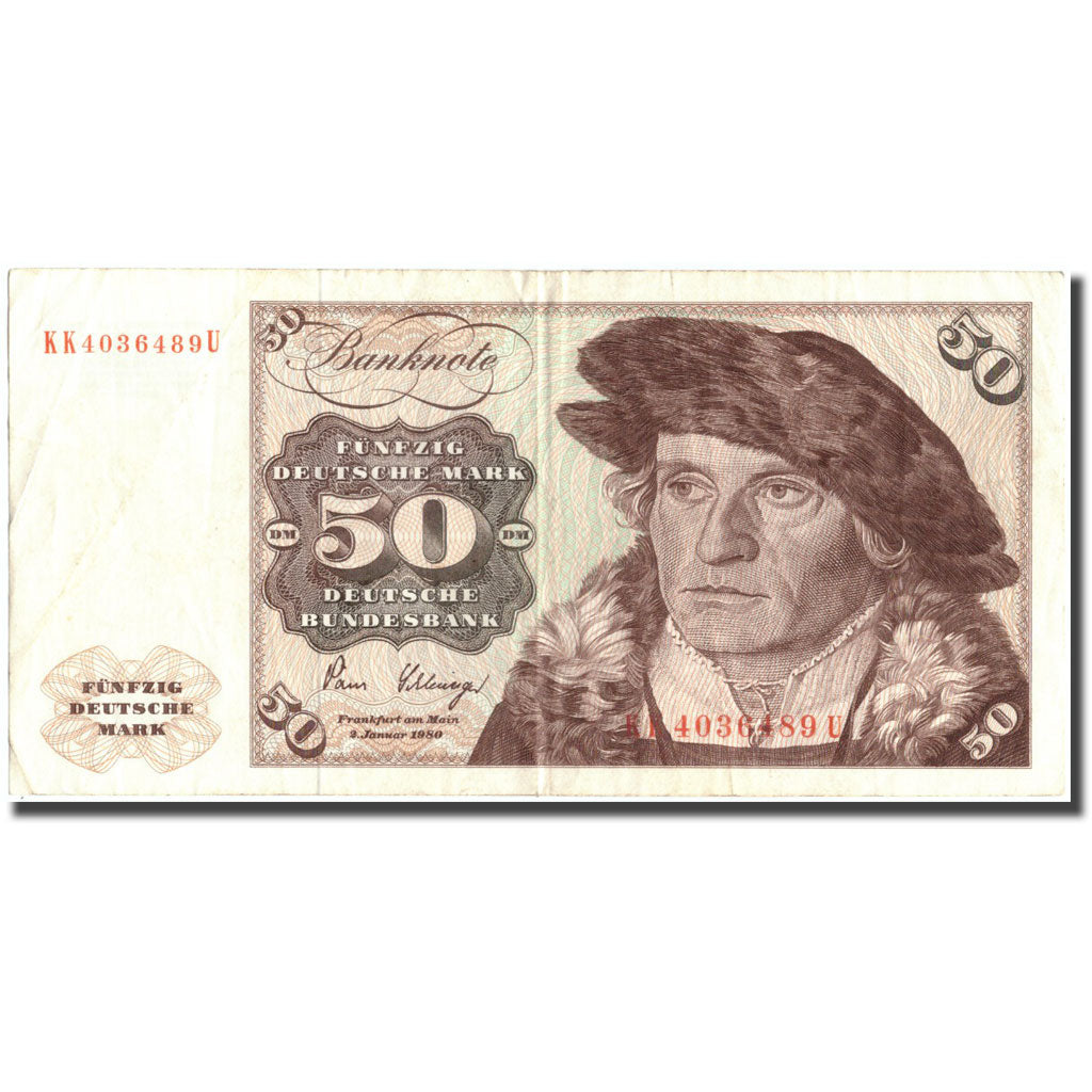Banknote, GERMANY - FEDERAL REPUBLIC, 50 Deutsche Mark, 1980, 1980, KM:33d