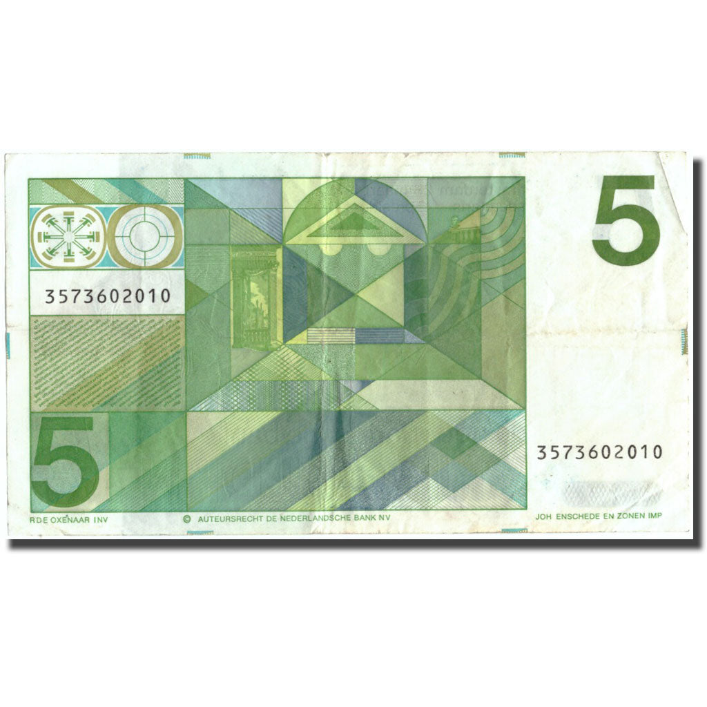 Geldschein, Niederlande, 5 Gulden, 1973, 1973, KM:95a, SS