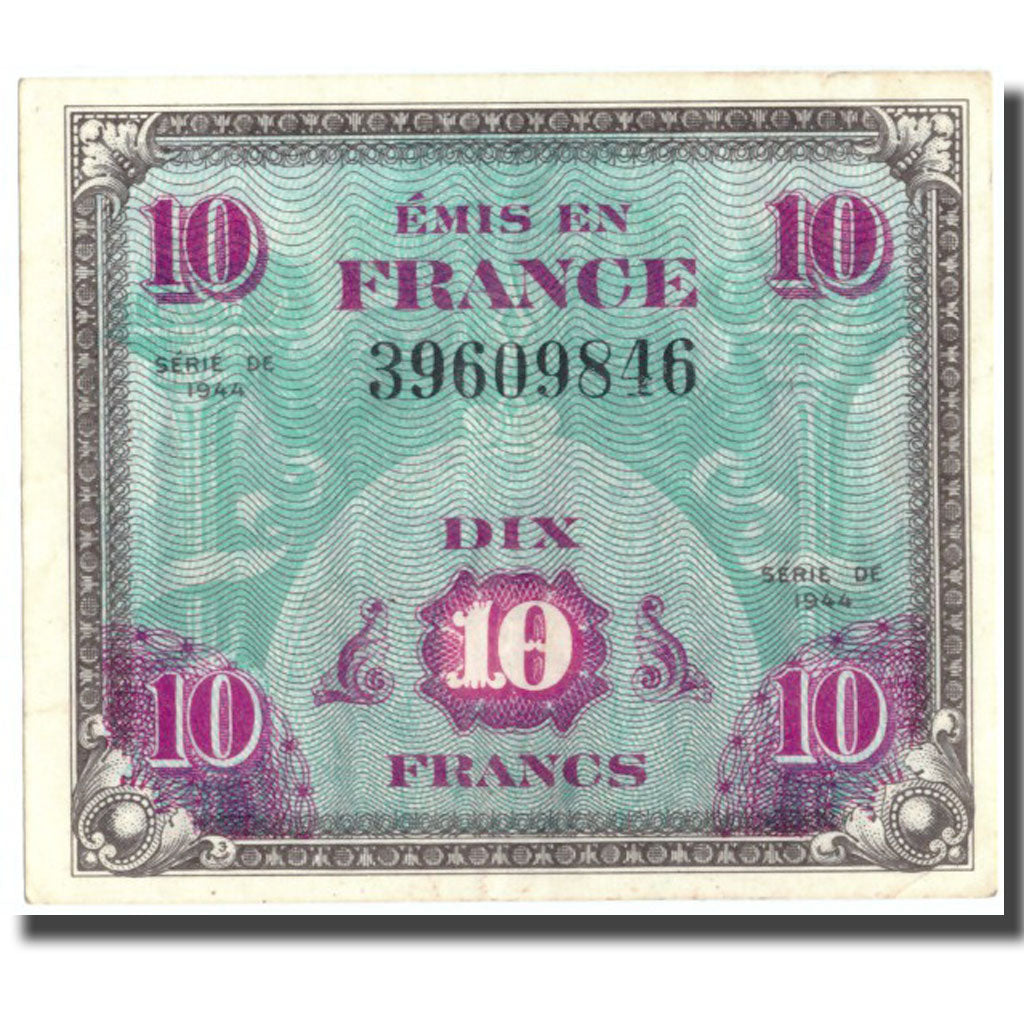 Frankrijk, 10 Francs, 1944 Flag/France, 1944, 1944, TTB, Fayette:VF18.1, KM:116a