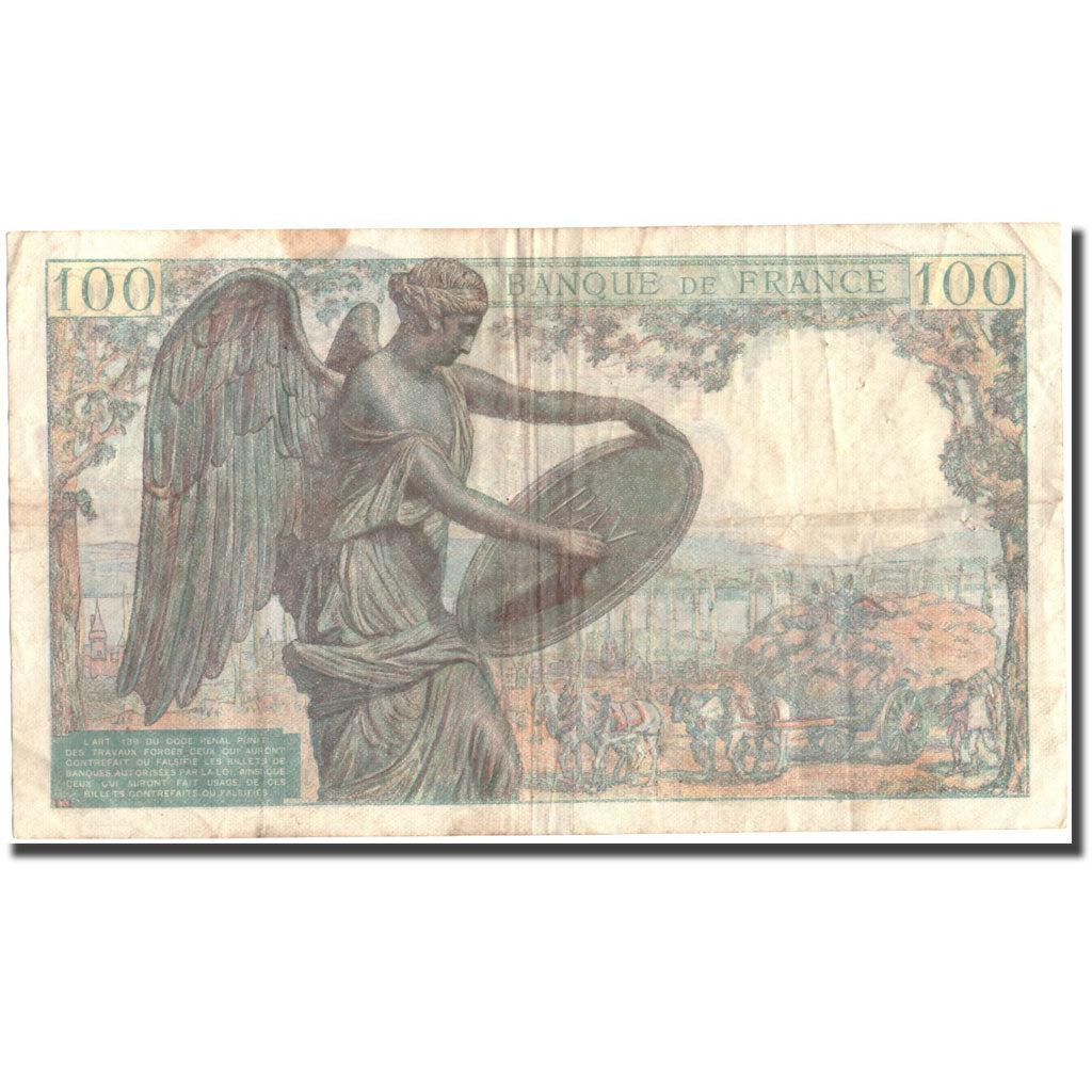 Francia, 100 Francs, 100 F 1942-1944 ''Descartes'', 1942, 1942-05-15, MB+