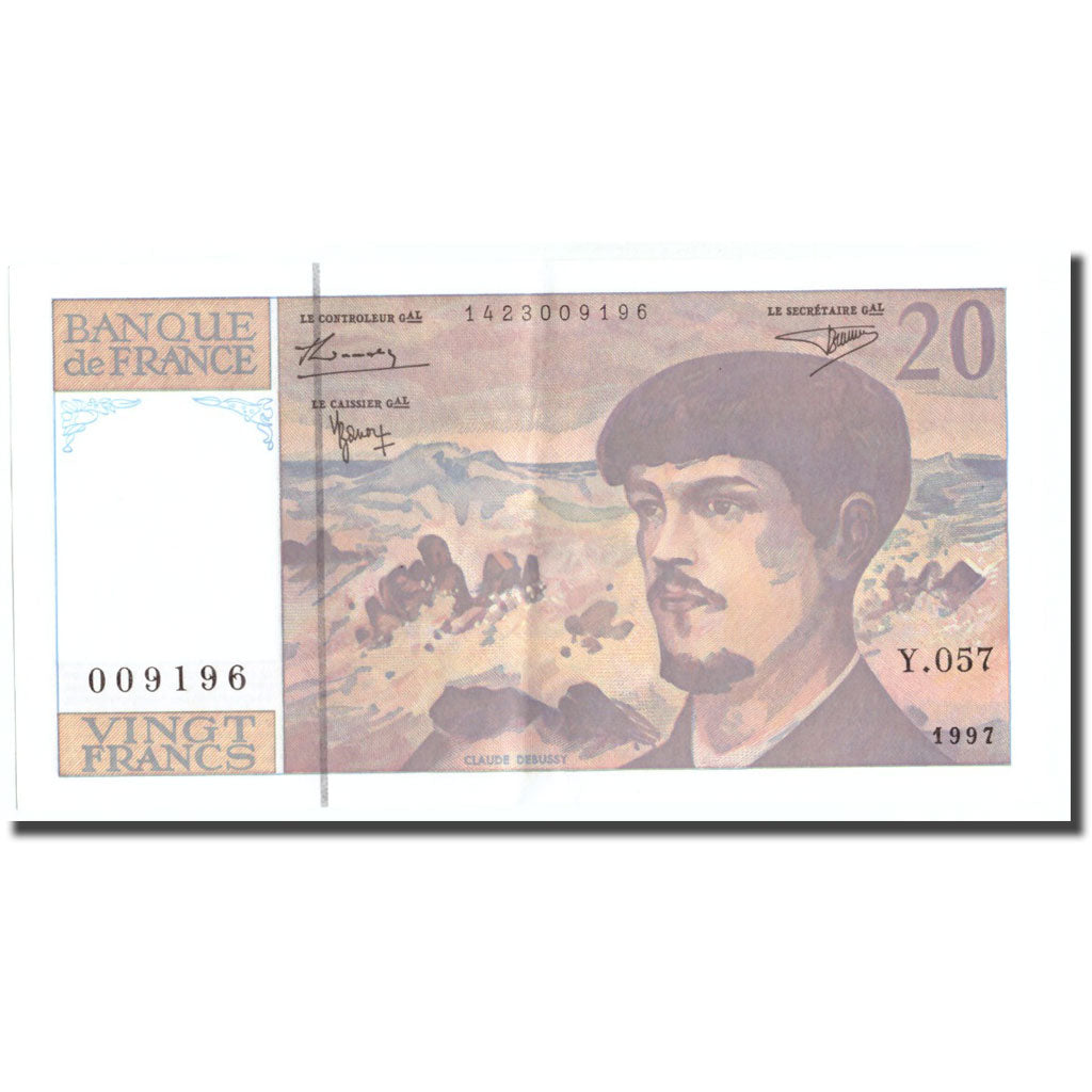 Francia, 20 Francs, 20 F 1980-1997 ''Debussy'', 1997, 1997, SPL-