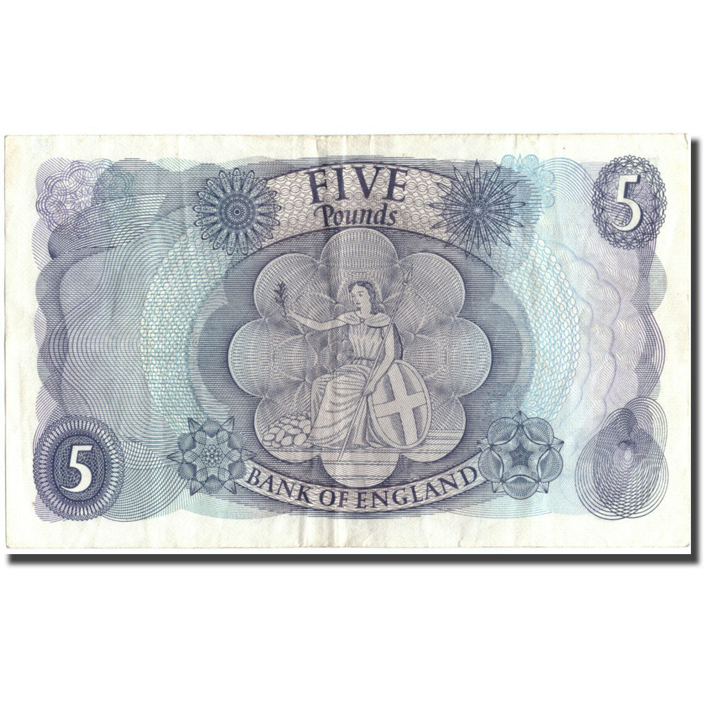 Banknote, Great Britain, 5 Pounds, Undated (1963-71), KM:375b, VF(30-35)