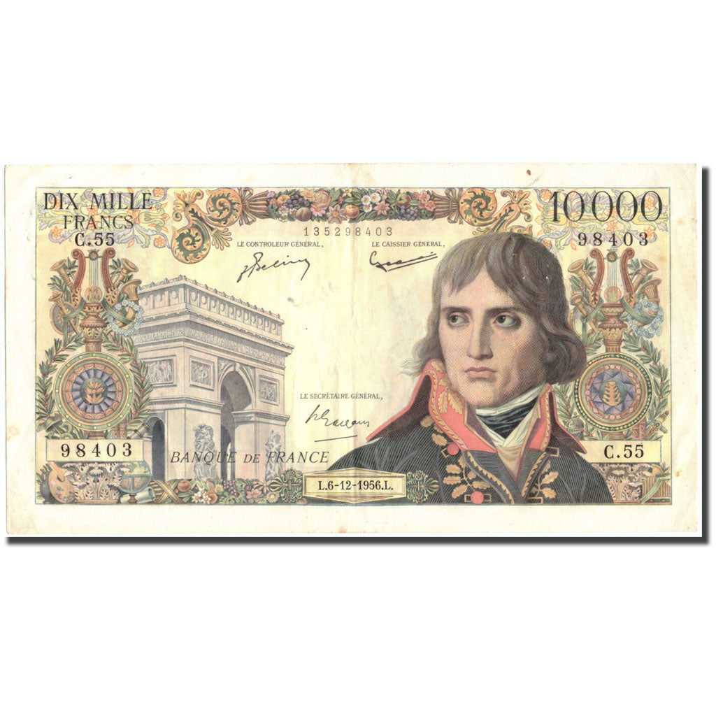 Frankreich, 10,000 Francs, 10 000 F 1955-1958 ''Bonaparte'', 1956, 1956-12-06