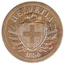SWITZERLAND, 2 Rappen, 1850, Paris, KM #4.1, AU(55-58), Bronze, 20, 2.50