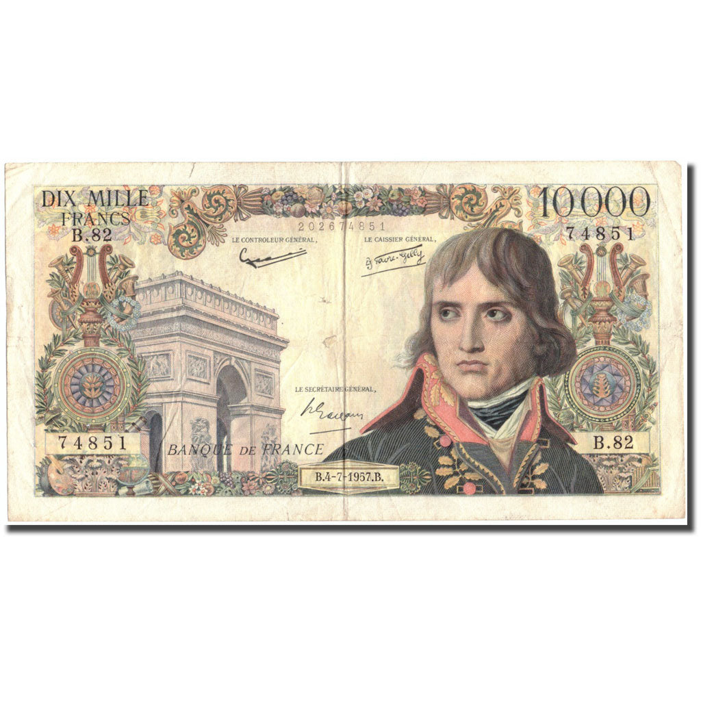 Frankreich, 10,000 Francs, 10 000 F 1955-1958 ''Bonaparte'', 1957, 1957-07-04