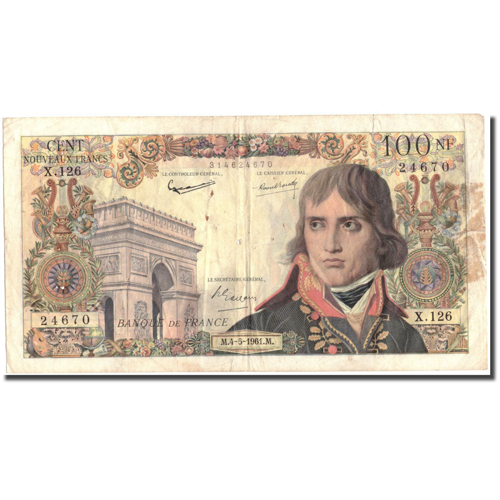 Francia, 100 Nouveaux Francs, 100 NF 1959-1964 ''Bonaparte'', 1961, 1961-05-04