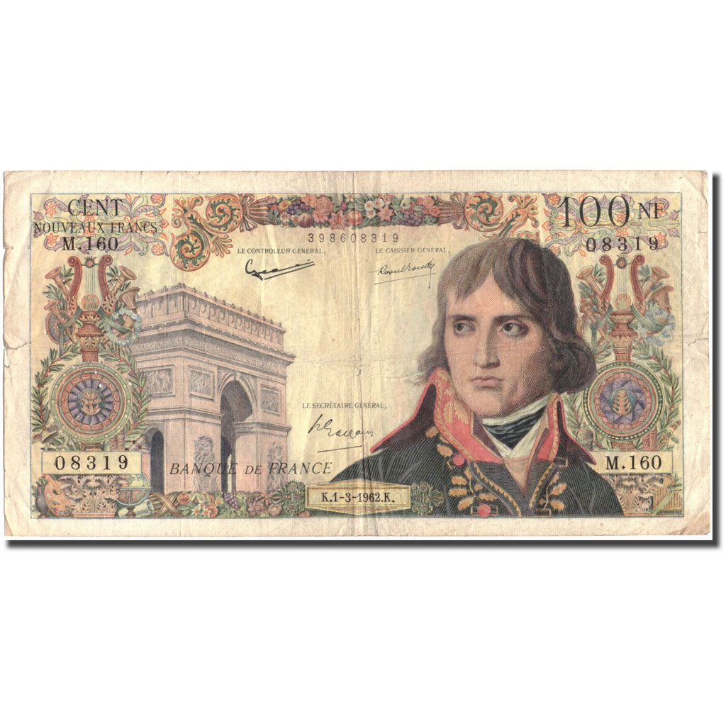 France, 100 Nouveaux Francs, 100 NF 1959-1964 ''Bonaparte'', 1962, 1962-03-01