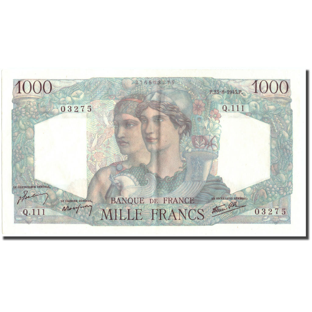 Frankreich, 1000 Francs, 1 000 F 1945-1950 ''Minerve et Hercule'', 1945