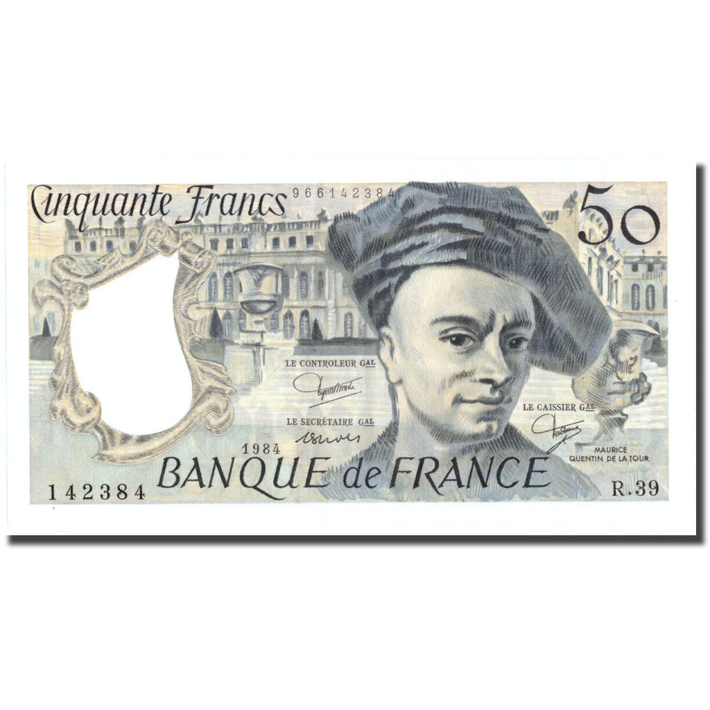 France, 50 Francs, 50 F 1976-1992 ''Quentin de La Tour'', 1984, 1984, UNC(63)