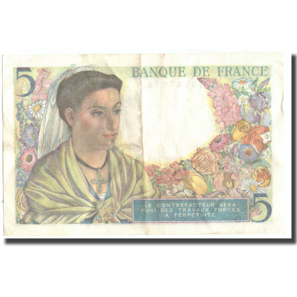 Francia, 5 Francs, 5 F 1943-1947 ''Berger'', 1943, 1943-06-02, BB+, KM:98a