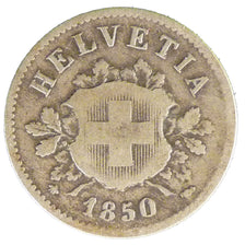 Switzerland, 10 Rappen, 1850, Strasbourg, KM #6, VF(20-25), Nickel, 19.23, 2.40