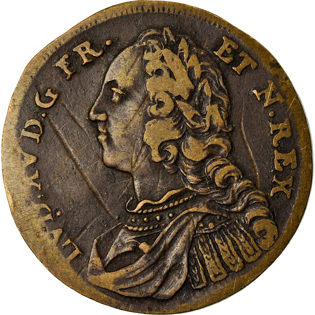 France, Token, Louis XV, Prise de Fontarabie, History, VF(20-25), Copper