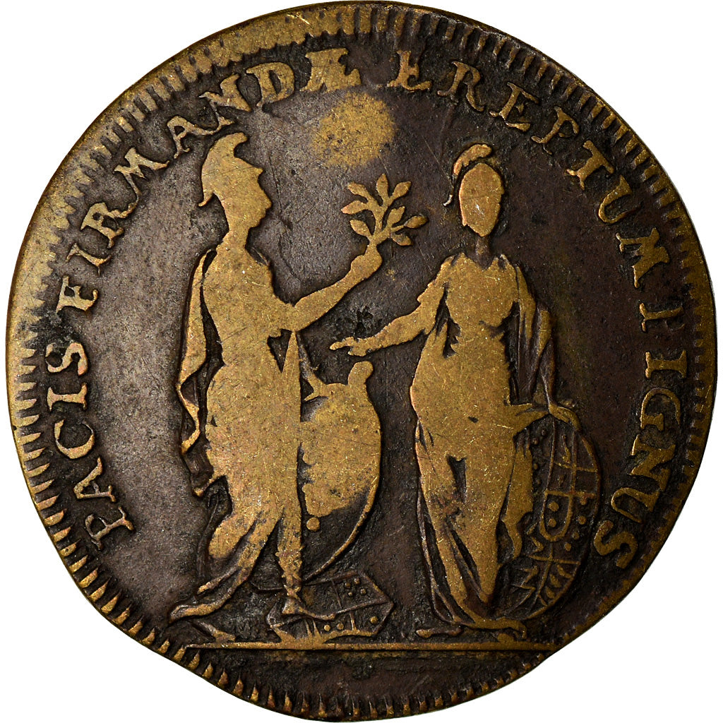 France, Token, Louis XV, Prise de Fontarabie, History, VF(20-25), Copper