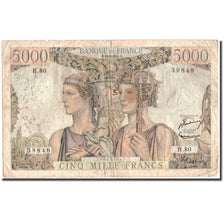 France, 5000 Francs, 5 000 F 1949-1957 ''Terre et Mer'', 1951, 1951-08-16
