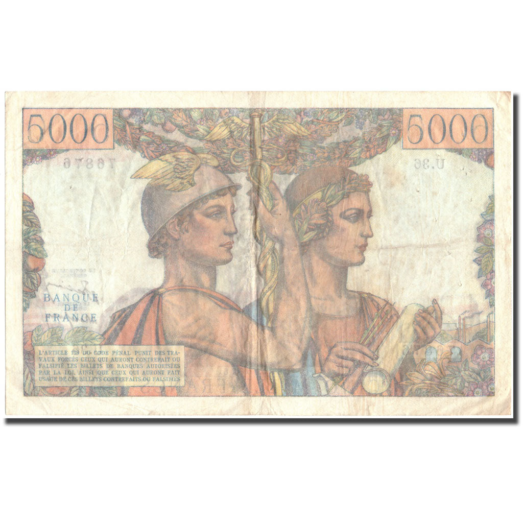 France, 5000 Francs, 5 000 F 1949-1957 ''Terre et Mer'', 1949, 1949-11-03