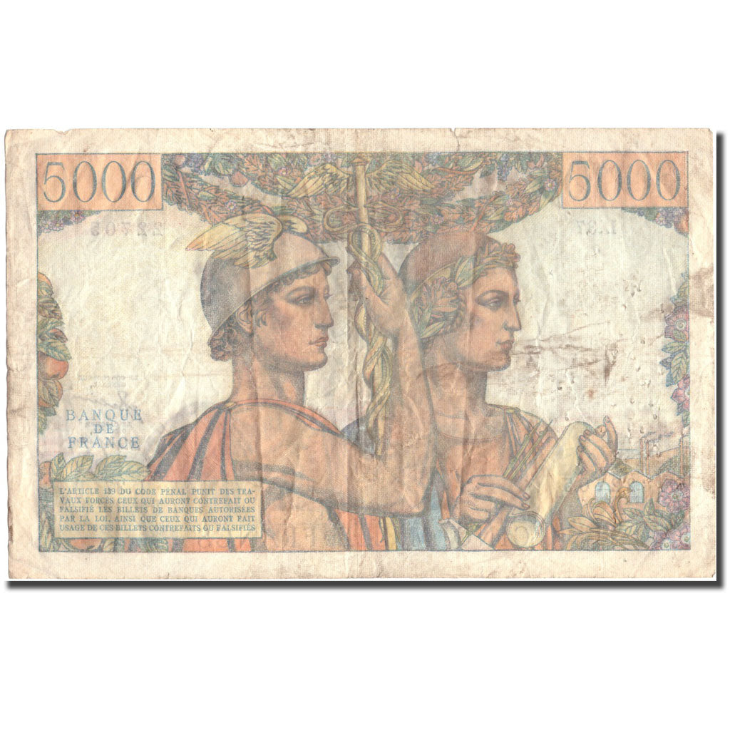 France, 5000 Francs, 5 000 F 1949-1957 ''Terre et Mer'', 1949, 1949-11-03