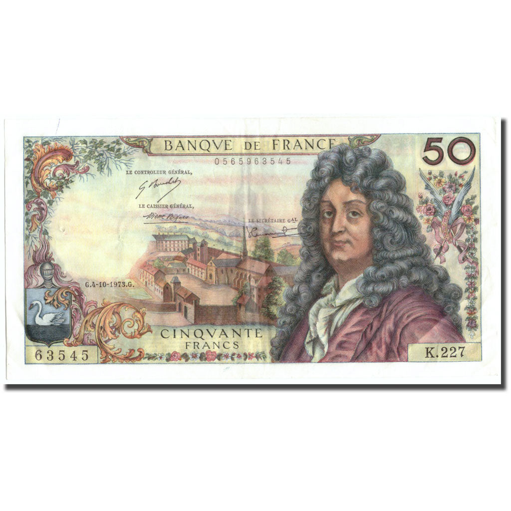 France, 50 Francs, 50 F 1962-1976 ''Racine'', 1973, 1973-10-04, AU(55-58)