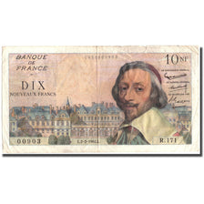 Francja, 10 Nouveaux Francs, Richelieu, 1961, 1961-02-02, VF(20-25)