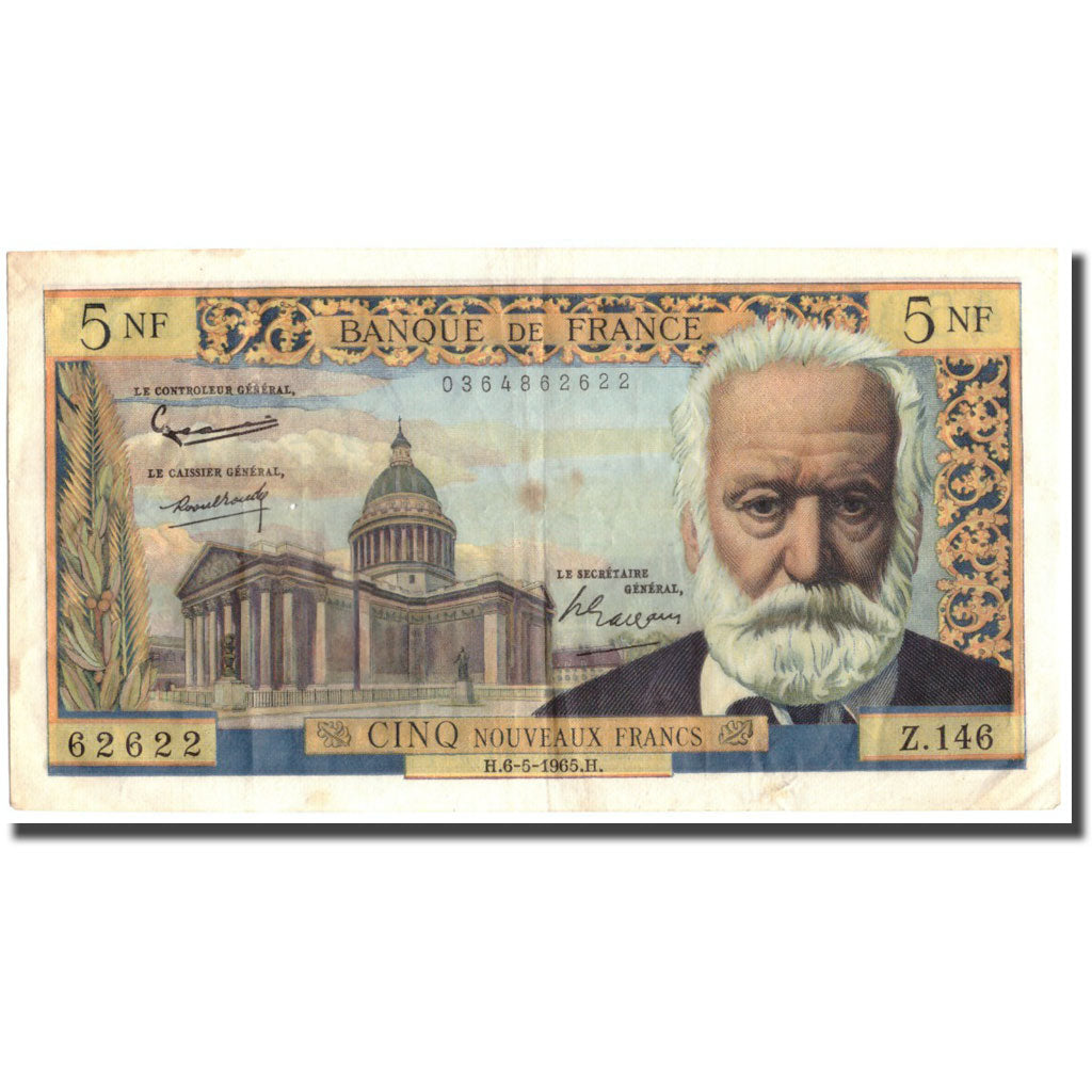 Frankreich, 5 Nouveaux Francs, 5 NF 1959-1965 ''Victor Hugo'', 1965, 1965-05-06