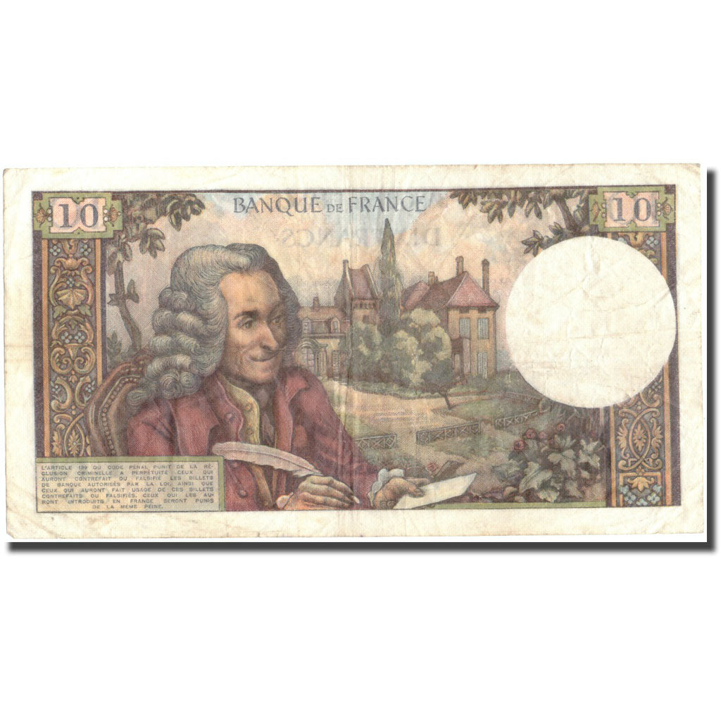 France, 10 Francs, 10 F 1963-1973 ''Voltaire'', 1963, 1963-11-07, VF(30-35)