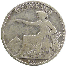 Switzerland, 2 Francs, 1863, Bern, KM #10a, VF(30-35), Silver, 9.70