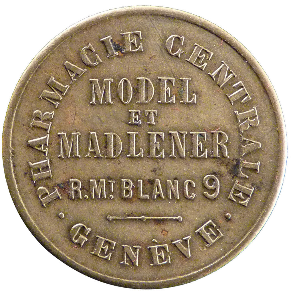 Switzerland, 10 Centimes, AU(50-53), Brass, 3.60