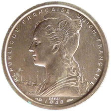 Togo, 2 Francs, 1948, MS(65-70), Nickel-Bronze, 10.00