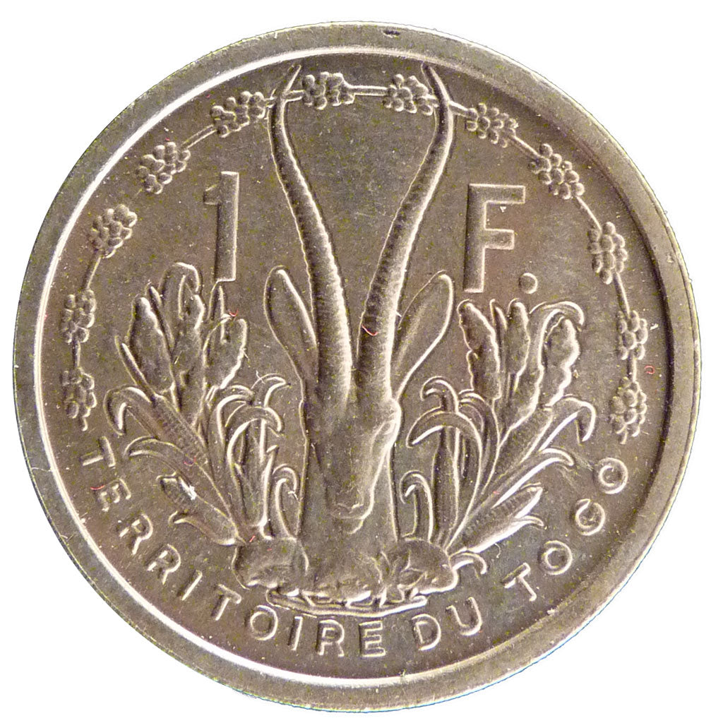 Togo, 1 Franc, 1948, MS(65-70), Nickel-Bronze, Lecompte #18, 5.30