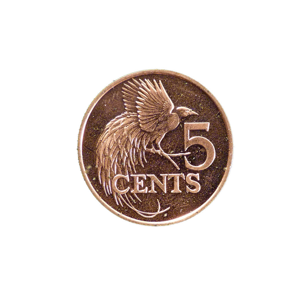 TRINIDAD & TOBAGO, 5 Cents, 1975, Franklin Mint, KM #26, MS(65-70), Bronze,...