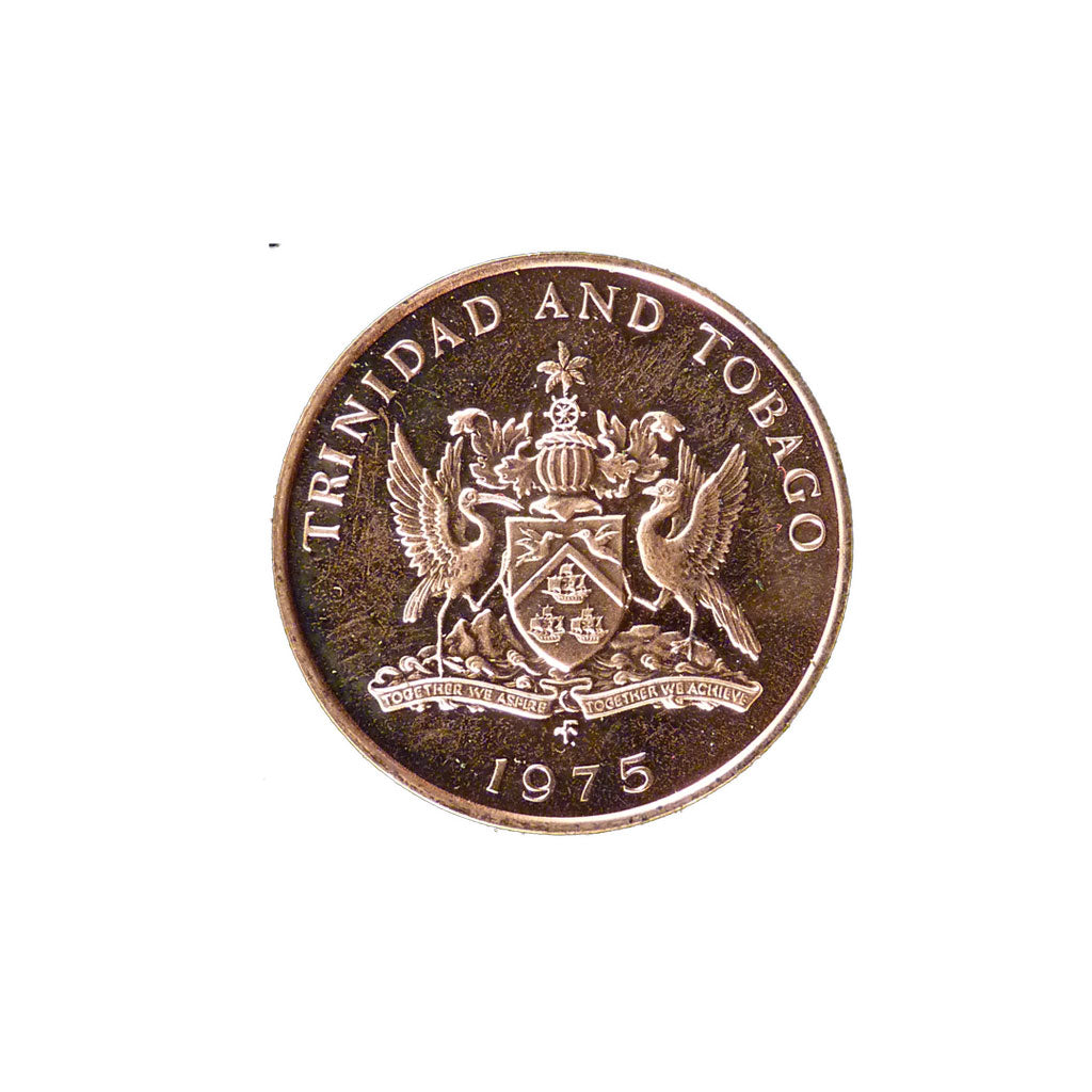 TRINIDAD & TOBAGO, 5 Cents, 1975, Franklin Mint, KM #26, MS(65-70), Bronze,...