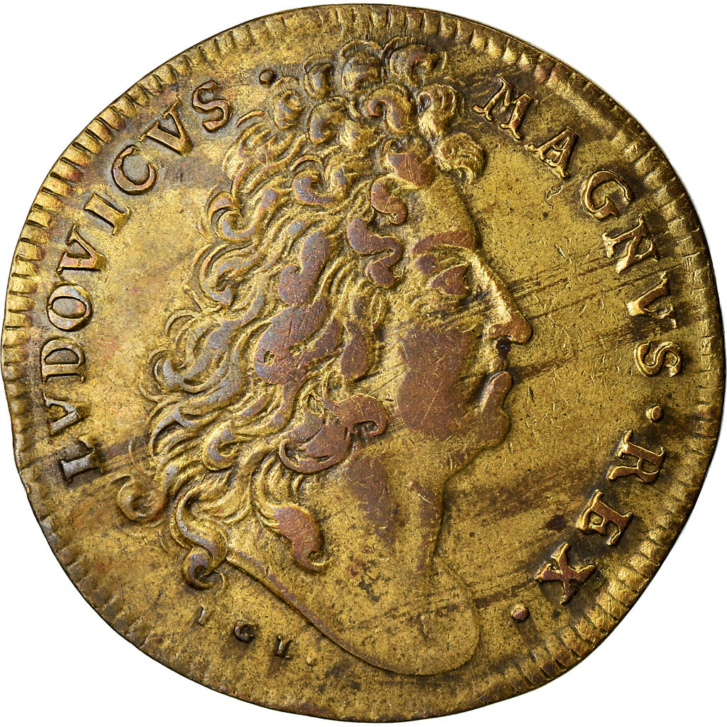 France, Token, Louis XIV, Fert Unus Onus, History, VF(20-25), Copper