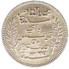 Tunisia, 50 Centimes, 1916, Paris, AU(50-53), Silver, Lecompte #165, 2.50