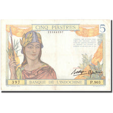 Banknote, FRENCH INDO-CHINA, 5 Piastres, Undated (1932-1939), KM:55b, EF(40-45)
